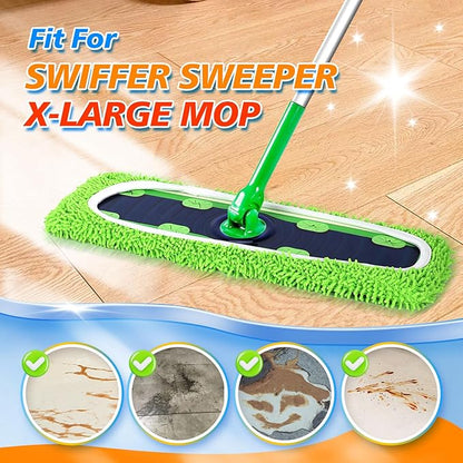 50 Count Disposable XL Dry Sweeping Cloths + 2 Pack Reusable Microfiber Mop Pads for Swiffer Sweeper XL Mop (Mop is not Included)