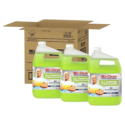 Mr. Clean Finished Floor Cleaner, Lemon Scent, 1 gal Bottle