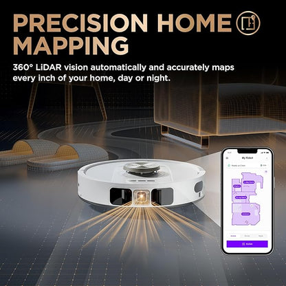 Shark Robot Vacuum & Mop Combo, PowerDetect NeverTouch Pro, Self-Emptying, Self-Refill with Self-Clean Pad Wash & Dry, 60-Day Debris Capacity, 30-Day Refill Tank, 5 PowerDetect Technologies, AV2800ZE
