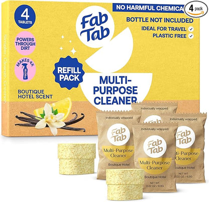 Multi-Surface Cleaning Spray Refill - All-Purpose Cleaner Spray- Natural Cleaning Products - Plant-Based - No Harsh Chemicals - Citrus Scent- Makes 4x 16.09 fl oz bottles (Bottle Not Included)