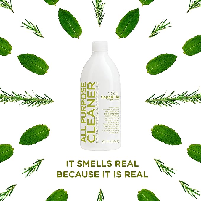 Sapadilla Rosemary + Peppermint Biodegradable All-Purpose Cleaner Concentrate, 25 Ounce