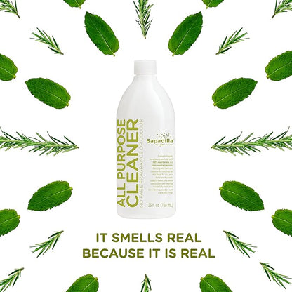 Sapadilla Rosemary + Peppermint Biodegradable All-Purpose Cleaner Concentrate, 25 Ounce