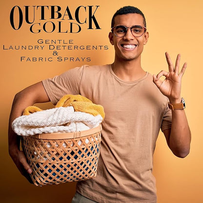 Outback Gold Wool Wash, 16 Oz, HE Compatible, Plant Based, Unscented, Fragrance Free, Neutral pH Laundry Detergent for Wool, Cashmere, Silk, Sheepskin, Baby Items, Mild and Enzyme Free, Made in USA
