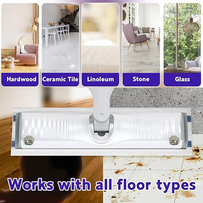 12-Pack Disposable Mop Pad Refills for Swiffer PowerMop Multi-Surface Mop/Wet Jet Spray Mop, Effortlessly Cleans Hardwood, Tile and Laminate Floors - Super Absorbent, Absorbs Dirt, Deep Cleaning