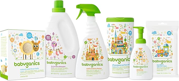 Babyganics Multi Surface Cleaner, Fragrance Free, For Hard Surfaces, Glass, Stainless Steel, Tiles, and Walls, 32 Fl Oz Spray Bottle (Pack of 3)