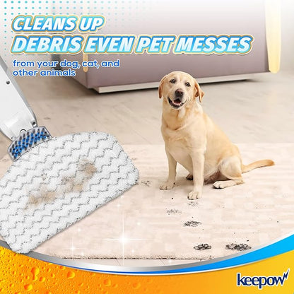 KEEPOW Steam Mop Replacement Pads 2 Pack Compatible with Bissell Powerfresh Steam Mop 1940 1806 1544 2075 2685A 2181 2814 Series 19402 19404 19408 19409 1940A 1940F 1940Q 1940T 1940W B0006 B0017 2075A