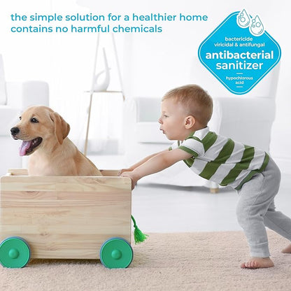 BRIOTECH Sanitizer Disinfectant Hypochlorous Spray, Kills 99.99% of Viruses & Bacteria, Eliminate Odor, Gentle for Nurseries & Play Rooms, Food Contact Surface Sanitizer, 1 Gallon Refill ea, 4 ct