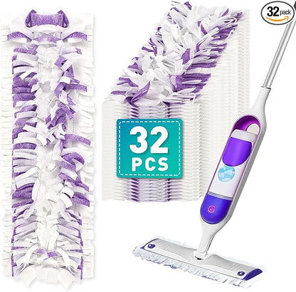 Power Mop Pads Compatible with Swiffer PowerMop, Disposable Mopping Pad Refills for Cleaning, Multi-Surface Wood Floor Replacement Pads (32)