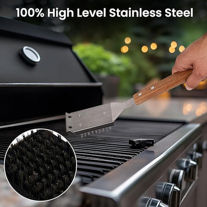 Wire Grill Brush & Scraper Replacement Head – Bristle Refill for BBQ Cleaning – No Scratch Cleaning for Any Grill– Heavy-Duty Barbecue Tool – Pack of 1