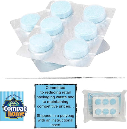 COMPAC HOME Plink Fizzy Sink Drain Cleaner and Deodorizer, Air Fresheners for Kitchen Sink, Home Accessory Cleaning Products for Kitchen, Drain Cleaner, Lemon Scent, 6 Count (Pack of 2), 12 Tablets