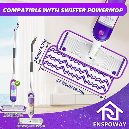 Disposable Power Mop Refill Pads - 20 Pack Reusable Power Mop Pads Microfiber Dry Powermop Mopping Pad Refills Washable Power Mop Refills for Swiffer PowerMop & 15" Mop All Types of Floors Cleaning