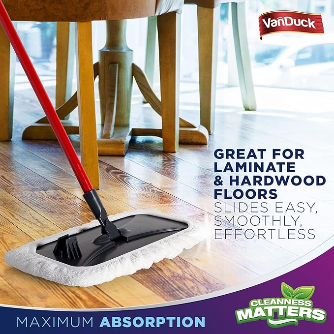 100% Cotton Pad Terry Cloth Mop Refills 15x8 inches, 2 Pack (Mop is Not Included)