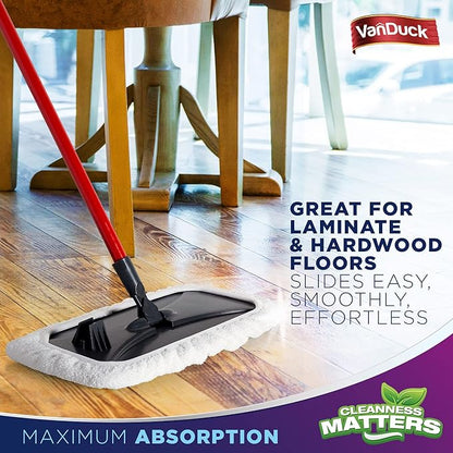 100% Cotton Pad Terry Cloth Mop Refills 15x8 inches, 2 Pack (Mop is Not Included)