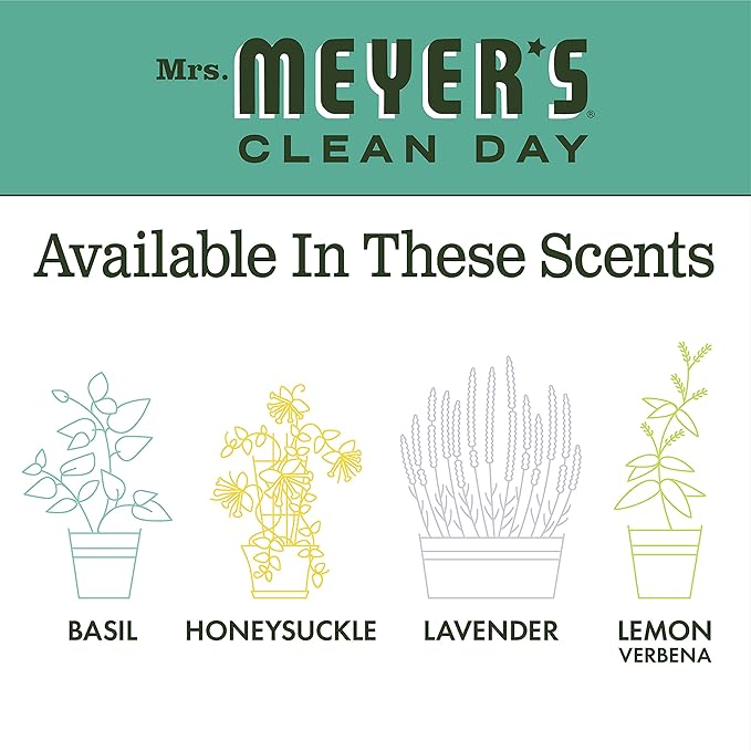 MRS. MEYER'S CLEAN DAY All-Purpose Cleaner Spray, Basil, 16 fl. oz (Pack of 2)