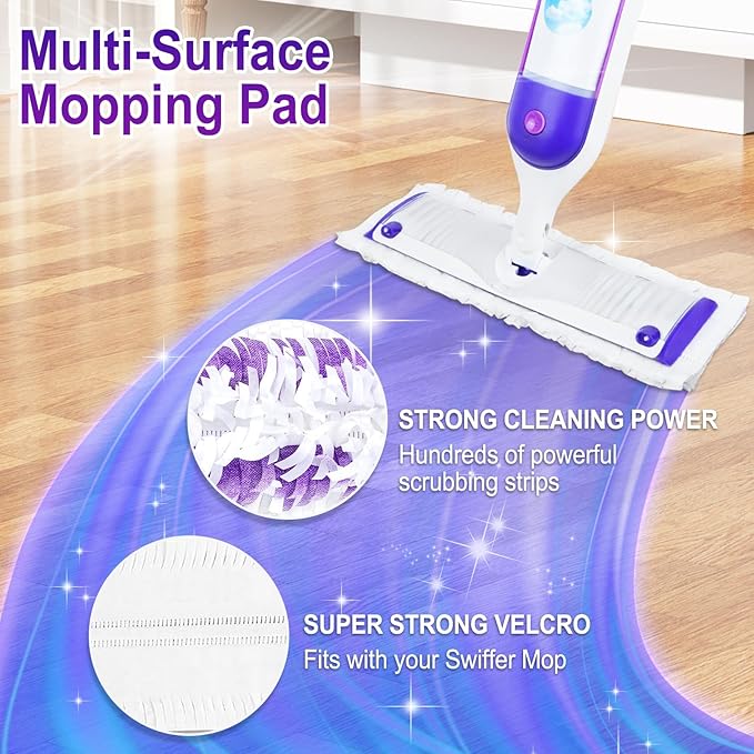25 Pack Disposable Mopping Pads Refills for Swiffer PowerMop,Compatible with Swiffer Power Mop Refills, Multi-Surface Mop Pad Replacement for Floor Cleaning