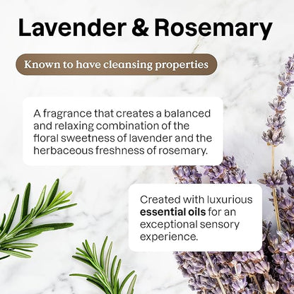 ATTITUDE Laundry Detergent with Essential Oils, EWG Verified, Vegan, Plant and Mineral-Based Ingredients, HE, Refillable Aluminum Bottle, 40 Loads, Lavender and Rosemary, 33.8 Fl Oz