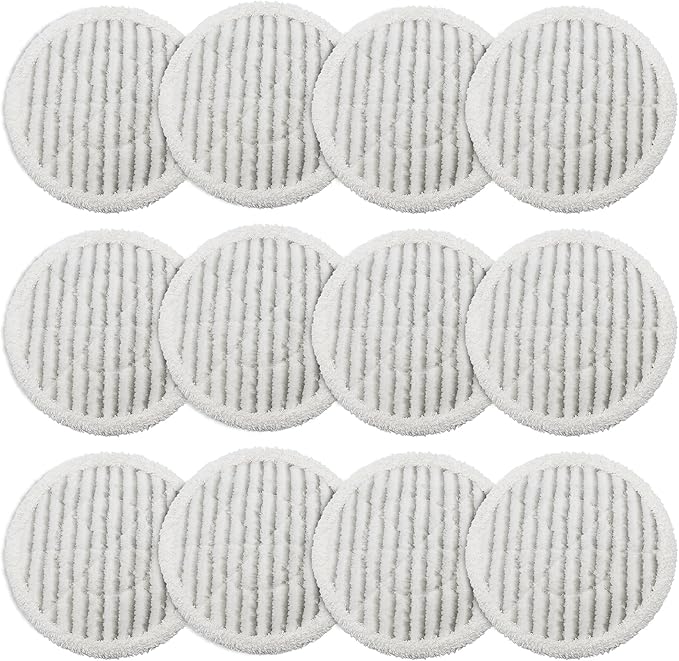 12 Pack S8201 Replacement Steam Mop Pads for Shark S7001 S8001 S7201 S7000AMZ S7000 S7005 S7020 S7001C S7000C Steam Mop, Steam & Scrub All-in-One Scrubbing Mop Pads, for Model XKITP7000