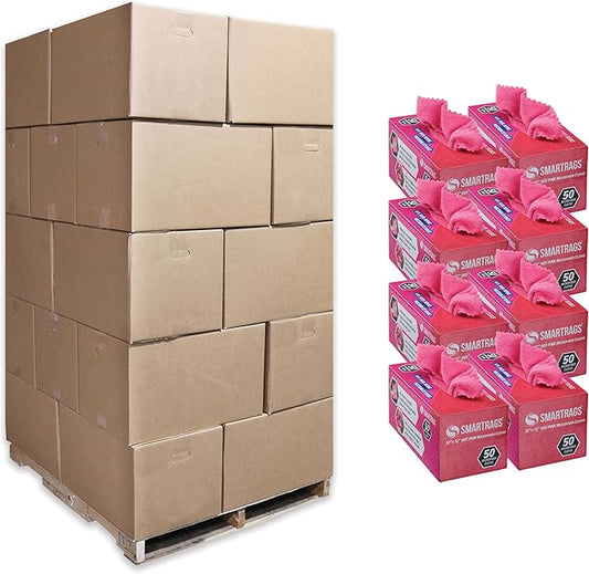 Arkwright Smart Rags in Box - (Pallet of 14400) Lint Free Microfiber Cleaning Cloth, Scratch & Streak-Free, Dispensable Wash Towels for Cars, Window Glass, and Auto Shop, 12 x 12 in, Pink