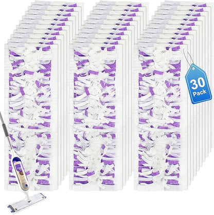 30 Pack Disposable Mopping Pad Refills Compatible with Swiffer PowerMop, Power Mop Refill Pads Replacements for Swiffer Power Mop Spray Mop Dry&Wet Pads Refills for Multi-Surface Floor Cleaning