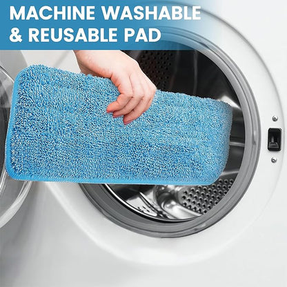 6 Pack Reusable Microfiber Mop Pads Compatible with Swiffer PowerMop, Machine Washable Replacement Pads for 13"-15" Spray Mop, Dry Wet Mopping Cloths Compatible with Multiple Floor Types