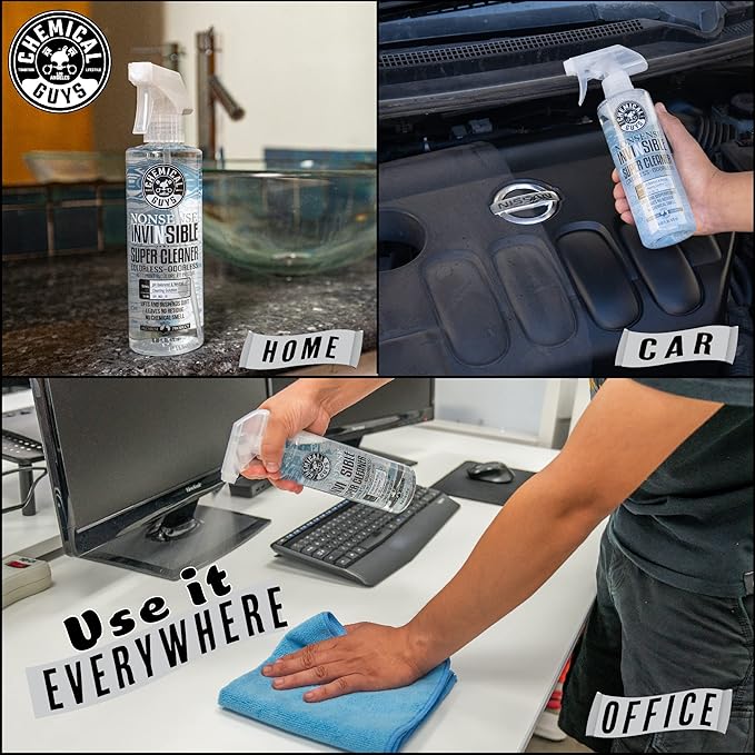 Chemical Guys SPI_993_16 Nonsense Colorless & Odorless All Surface Super Cleaner (For Vinyl, Rubber, Plastic, Carpet) Safe for Home, Garage, Cars, Trucks, SUVs, RVs & More, 16 fl oz, Unscented
