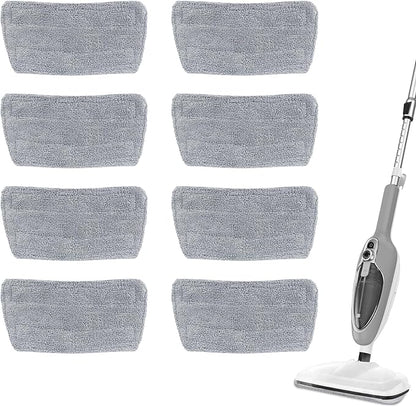Replacement Steam Mop Pads for GorFanty GF-6610/GF-6610B: Reusable and Washable Microfiber Steam Mop Replacement Pads Cloth Floor Cleaning Pad (8 Packs)