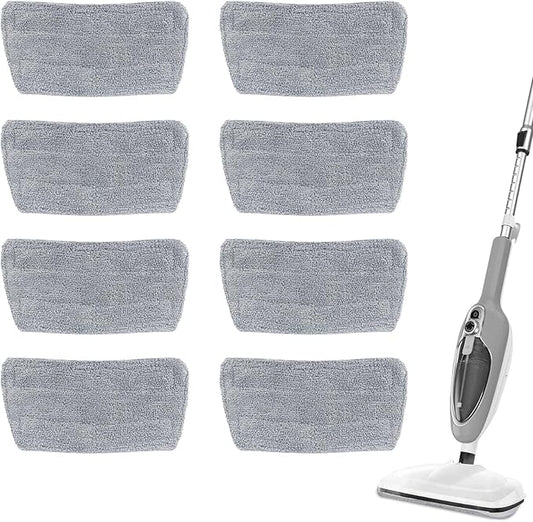 Replacement Steam Mop Pads for GorFanty GF-6610/GF-6610B: Reusable and Washable Microfiber Steam Mop Replacement Pads Cloth Floor Cleaning Pad (8 Packs)