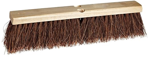Weiler 25241 18" Block Size, Palmyra Fill, Lacquered Hardwood Block, Economy Garage Brush, Natural
