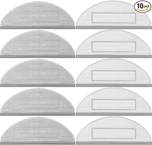 Smilefil 10 Pack Vacuum Mop Replacement Pads Compatible with Roborock S8/S8+/S7 MaxV Plus/S7 MaxV Ultra/S7/S7+ Reusable Hard Floor Cloth Expert Wet Replacement Microfiber Soft Pad