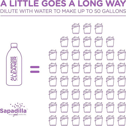 Sapadilla Sweet Lavender + Lime Biodegradable All-Purpose Cleaner Concentrate, 25 Ounce