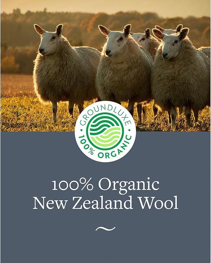 GroundLuxe Premium New Zealand Wool Dryer Balls - 100% Organic, Hand-Felted, Reusable, Reduce Drying Time - Set of 6 for Natural Fabric Softening, Wrinkle & Static Reduction