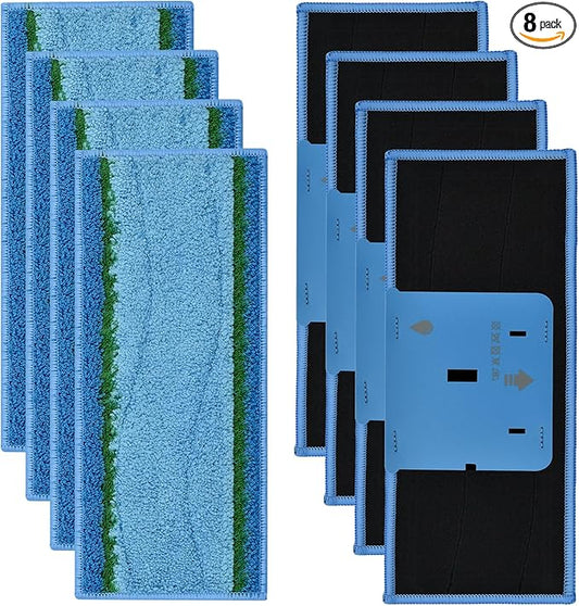 8 Pack Mop Pads for iRobot Braava Jet M6 (6110) (6012) (6112) (6113) Ultimate Robot Mop, Upgraded M6 Wet Mopping Pads, Washable Reusable Microfiber Deep Clean Mop Pads