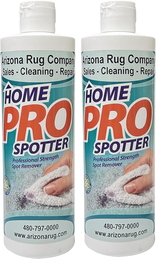 Stain and Spot Remover - Stain Remover for Clothes, Laundry, Carpets, Mattress & Upholstery, Removes Pet Stains, Urine, Odors, Red Wine, Grease, Ink & Coffee - Home Pro Spotter, 12 FL OZ (2-pack)