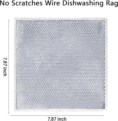 12 Pcs Non Scratch Wire Dishcloth，Multipurpose Wire Dishwashing Rags for Wet and Dry, Reusable Kitchen Wire Miracle Cleaning Cloths for Dishes, Sinks, Stove Tops