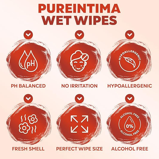 Feminine Wipes Individually Wrapped 40 Pack - Flushable Wipes Travel Essentials For Women - Feminine Care Wet Wipes Travel Size Toiletries - Wipes For Adults - Purse Essentials - Toallitas
