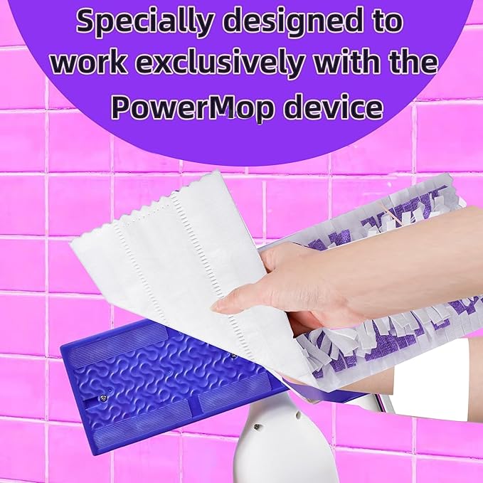 Disposable Mopping Pad Refills for PowerMop Multi-Surface Mopping Pad Refills for Floor Cleaning, 20 Count