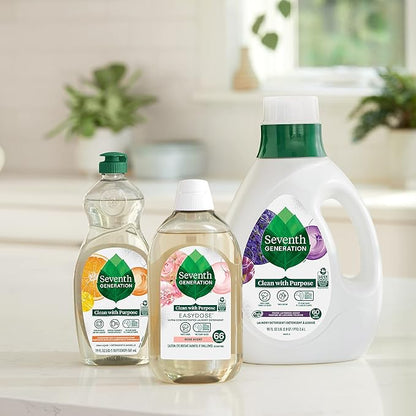 Seventh Generation Dish Liquid Soap Clementine Zest Lemongrass Dishwashing Soap Liquid Soap 19 oz