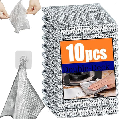 Bamboo Microfiber Cleaning Cloth-8Pcs Kitchen Wash Cloths,Wood Fiber Window Glass Rags,Micro Fiber Cloth for Cleaning Suitable for Dishes,Car Towel Rag Made From Baby Washcloths Material (silver)
