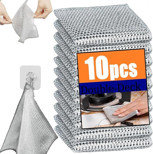 Bamboo Microfiber Cleaning Cloth-8Pcs Kitchen Wash Cloths,Wood Fiber Window Glass Rags,Micro Fiber Cloth for Cleaning Suitable for Dishes,Car Towel Rag Made From Baby Washcloths Material (silver)
