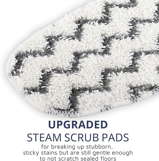 F Flammi Heavy-Duty Steam Mop Replacement Pad for PurSteam ThermaPro 10-in-1, Microfiber Washable Reusable Pads (4 Pack)