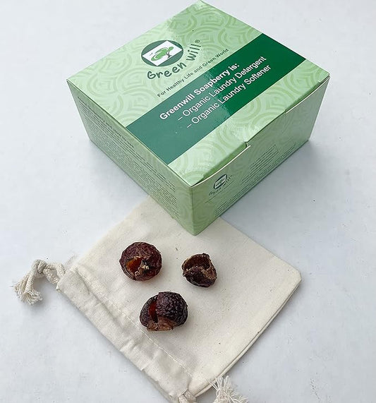 6 Ounces Greenwill Organic De-seeded Soapberry/Soap Nuts Natural Laundry Detergent with Wash Bag