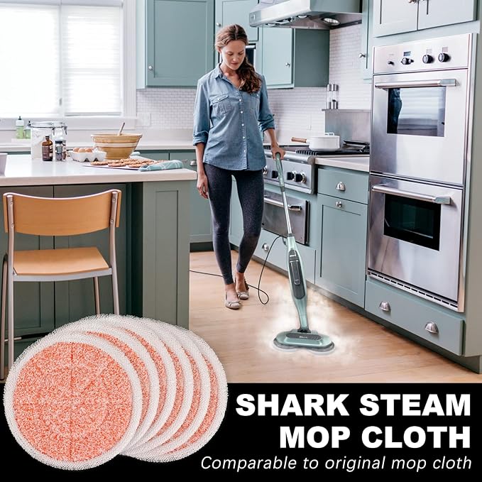 S7001 Pads for Shark steam Scrub - Pads for Shark S7001 s7000 s7000amz s7001tgt s7201 s7020 s7000c s8201 s8001 Series Steam Mop,Steam&Scrub Sanitize,All in One,Floor Steamer,Spin Mop Replacement Pads