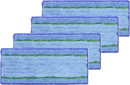 Washable and Reusable Dry Wet Mopping Pads Replacement Parts Compatible for iRobot Braava Jet m6 (6110) (6012) (6112) (6113) Ultimate Robot Mop Pads Accessories (4 Blue Wet Pad)