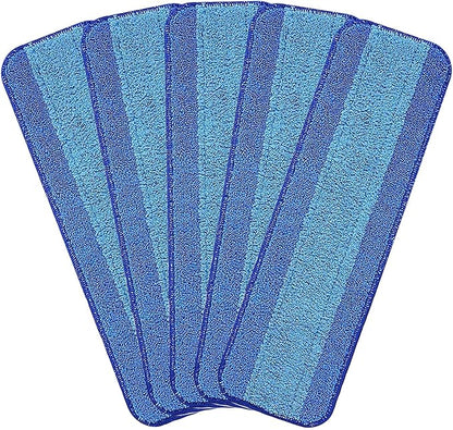 5 Packs Microfiber Mop Pads, Mop Pad Replacement for Bona Spray Mop, Washable & Reusable Mop Pads, Blue