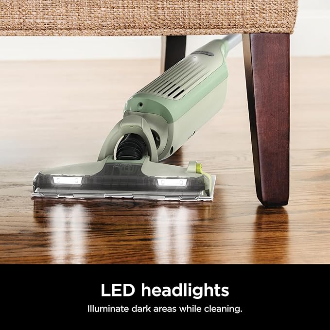 Shark VACMOP Pro Cordless Hard Floor Cleaner, Vacuum and Spray Mop, Powerful Suction, Lightweight, LED Headlights, Includes 4 Disposable Pads, 12oz Multi-surface Cleaning Solution, Lime Green, VM252GN