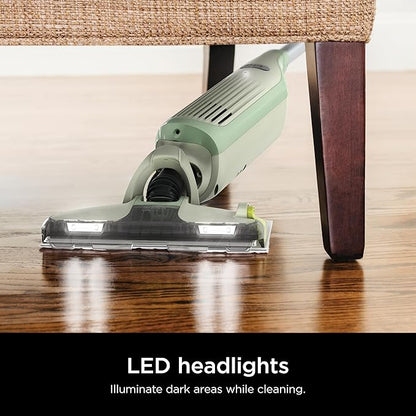 Shark VACMOP Pro Cordless Hard Floor Cleaner, Vacuum and Spray Mop, Powerful Suction, Lightweight, LED Headlights, Includes 4 Disposable Pads, 12oz Multi-surface Cleaning Solution, Lime Green, VM252GN