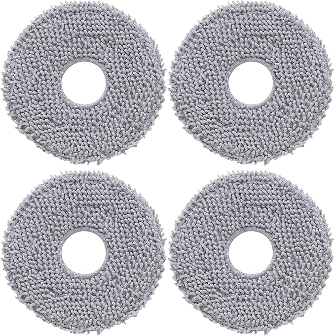 roborock 4 Pack Microfiber Mop Cloths Qrevo Curv, Qrevo Curv S5X, Qrevo Edge Robot Vacuum, Mop Pad Replacement Accessories