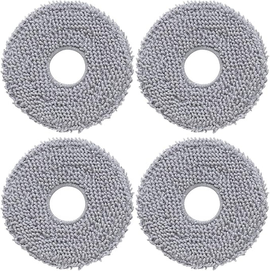 roborock 4 Pack Microfiber Mop Cloths Qrevo Curv, Qrevo Curv S5X, Qrevo Edge Robot Vacuum, Mop Pad Replacement Accessories