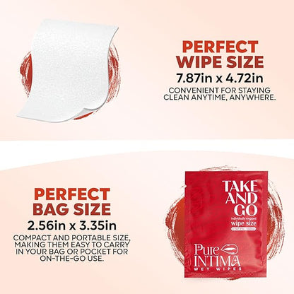 Feminine Wipes Individually Wrapped 40 Pack - Flushable Wipes Travel Essentials For Women - Feminine Care Wet Wipes Travel Size Toiletries - Wipes For Adults - Purse Essentials - Toallitas