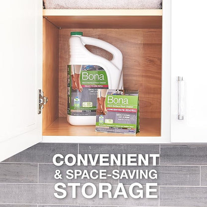 Bona Multi-Surface Floor Cleaner Concentrate, Unscented, 1 fl oz, Pack of 4 (Makes 128 fl oz) Spray Mop and Spray Bottle Refill - For Use of Stone, Tile, Laminate, and Vinyl Floors